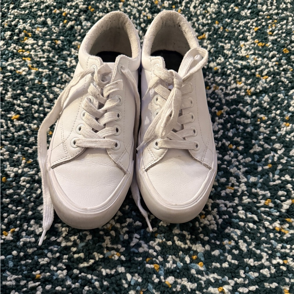 Rachel Zoe, Woman, Tennis, White,Sz 7.5, Leather Upper,Rubber Outsole,Laces.!